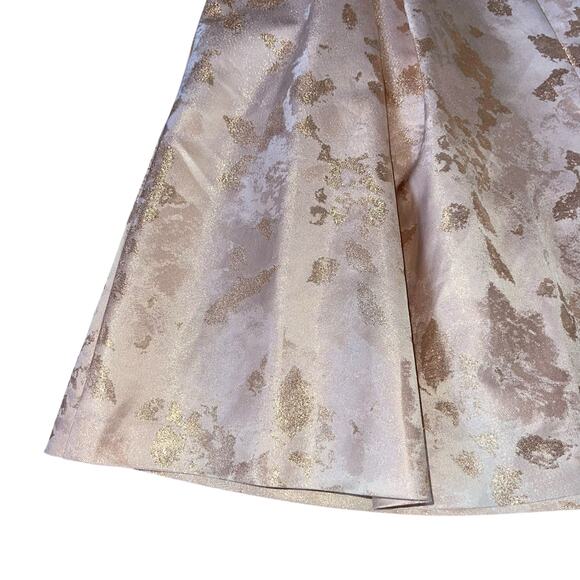 Eliza J Fit & Flare Dress Rose Gold Metallic Embellished Pearls - Picture 9 of 16